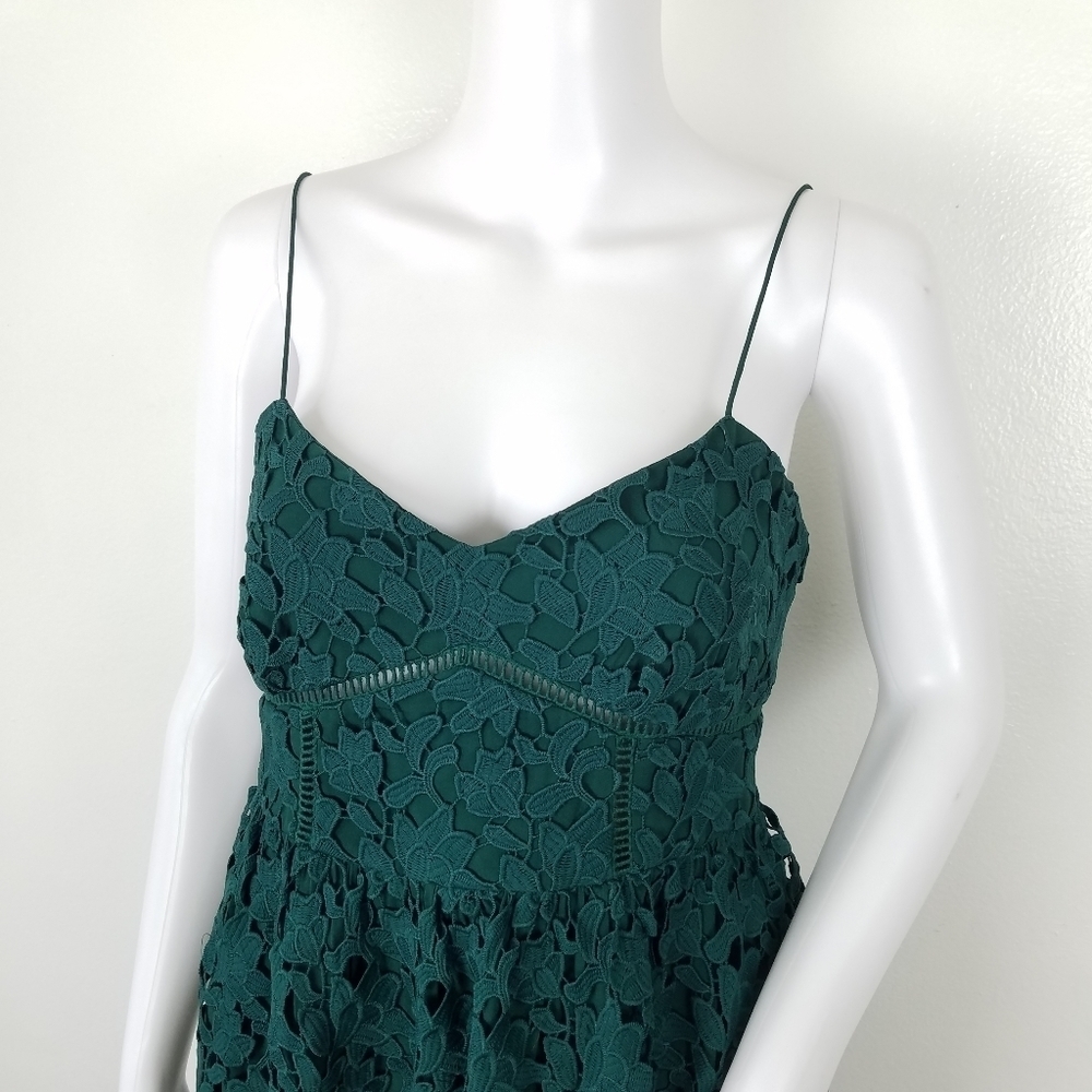 Club Monaco Green Lace Bolari Dress Size 2 - Picture 5 of 13